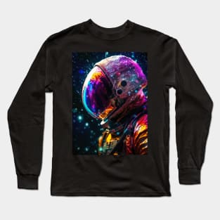 Cosmic Explorer - Side Profile Astronaut Long Sleeve T-Shirt